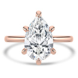 Pear Lab Created Diamond Hidden Halo Solitaire with Accents Engagement Ring in Rose Gold (MVSLG1351-R)