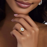 Pear Lab Created Diamond Hidden Halo Solitaire with Accents Engagement Ring in Yellow Gold (MVSLG1351-Y)