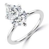 Pear Lab Created Diamond Solitaire Engagement Ring in White Gold (MVSLG1353-W)