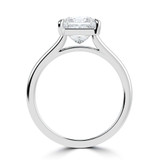 Princess Lab Created Diamond Cathedral Open Bridge Solitaire Engagement Ring in White Gold (MVSLG1354-W)