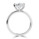 Cushion Lab Created Diamond Compass Prong Solitaire Engagement Ring in White Gold (MVSLG1357-W)
