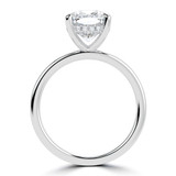 Cushion Lab Created Diamond Hidden Halo Solitaire with Accents Engagement Ring in White Gold (MVSLG1360-W)