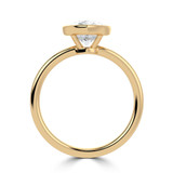 Pear Lab Created Diamond Bezel Set Open Bridge Solitaire Engagement Ring in Yellow Gold (MVSLG1365-Y)