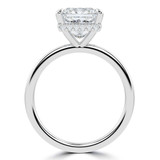 Princess Lab Created Diamond Hidden Halo Open Bridge Solitaire with Accents Engagement Ring in White Gold (MVSLG1373-W)