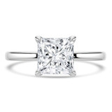 Princess Lab Created Diamond Solitaire Engagement Ring in White Gold (MVSLG1374-W)