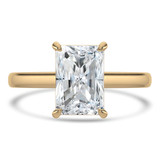 Radiant Lab Created Diamond Cathedral Open Bridge Solitaire Engagement Ring in Yellow Gold (MVSLG1376-Y)