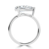 Pear Lab Created Diamond Open Bridge Solitaire Engagement Ring in White Gold (MVSLG1378-W)