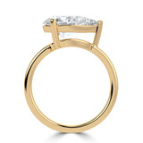 Pear Lab Created Diamond Open Bridge Solitaire Engagement Ring in Yellow Gold (MVSLG1378-Y)