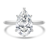 Pear Lab Created Diamond Solitaire Engagement Ring in White Gold (MVSLG1379-W)