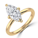 Marquise Lab Created Diamond Hidden Halo Solitaire with Accents Engagement Ring in Yellow Gold (MVSLG1382-Y)