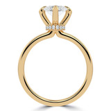 Marquise Lab Created Diamond Hidden Halo Solitaire with Accents Engagement Ring in Yellow Gold (MVSLG1382-Y)
