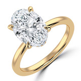 Oval Lab Created Diamond Hidden Halo Solitaire with Accents Engagement Ring in Yellow Gold (MVSLG1383-Y)