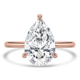 Pear Lab Created Diamond Hidden Halo Solitaire with Accents Engagement Ring in Rose Gold (MVSLG1385-R)