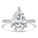 Pear Lab Created Diamond Hidden Halo Solitaire with Accents Engagement Ring in White Gold (MVSLG1385-W)
