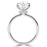 Pear Lab Created Diamond Hidden Halo Solitaire with Accents Engagement Ring in White Gold (MVSLG1385-W)