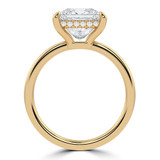 Princess Lab Created Diamond Hidden Halo Solitaire with Accents Engagement Ring in Yellow Gold (MVSLG1389-Y)
