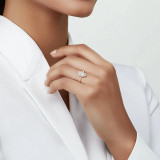 Marquise Lab Created Diamond Hidden Halo Open Bridge Solitaire with Accents Engagement Ring in Rose Gold (MVSLG1393-R)