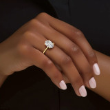 Oval Lab Created Diamond Tapered Solitaire Engagement Ring in Yellow Gold (MVSLG1396-Y)