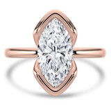 Marquise Lab Created Diamond Tension Set Solitaire Engagement Ring in Rose Gold (MVSLG1398-R)