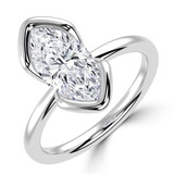 Marquise Lab Created Diamond Tension Set Solitaire Engagement Ring in White Gold (MVSLG1398-W)