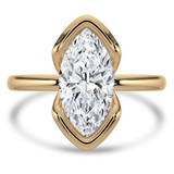 Marquise Lab Created Diamond Tension Set Solitaire Engagement Ring in Yellow Gold (MVSLG1398-Y)