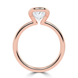 Oval Lab Created Diamond Tension Set Solitaire Engagement Ring in Rose Gold (MVSLG1399-R)