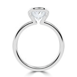 Oval Lab Created Diamond Tension Set Solitaire Engagement Ring in White Gold (MVSLG1399-W)