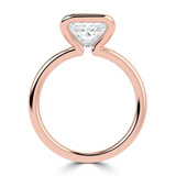 Princess Lab Created Diamond Tension Set Solitaire Engagement Ring in Rose Gold (MVSLG1401-R)