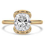 Cushion Lab Created Diamond Tension Set Solitaire Engagement Ring in Yellow Gold (MVSLG1403-Y)