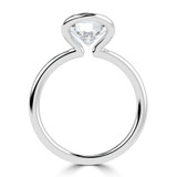Round Lab Created Diamond Tension Set Solitaire Engagement Ring in White Gold (MVSLG1404-W)