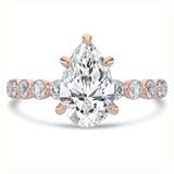 Pear Lab Created Diamond Solitaire with Accents Engagement Ring in Rose Gold (MVSLG1407-R)