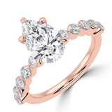 Pear Lab Created Diamond Solitaire with Accents Engagement Ring in Rose Gold (MVSLG1407-R)