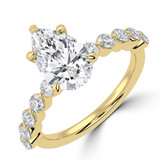 Pear Lab Created Diamond Solitaire with Accents Engagement Ring in Yellow Gold (MVSLG1407-Y)