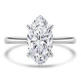 Marquise Lab Created Diamond Cathedral Solitaire Engagement Ring in White Gold (MVSLG1416-W)
