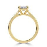 Marquise Lab Created Diamond Cathedral Solitaire Engagement Ring in Yellow Gold (MVSLG1416-Y)
