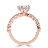 Pear Lab Created Diamond Hidden Halo Solitaire with Accents Engagement Ring in Rose Gold (MVSLG1420-R)