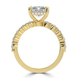 Radiant Lab Created Diamond Hidden Halo Solitaire with Accents Engagement Ring in Yellow Gold (MVSLG1422-Y)