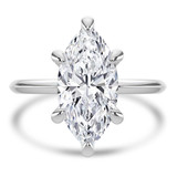 Marquise Lab Created Diamond Cathedral Knife Edge Solitaire Engagement Ring in White Gold (MVSLG1426-W)