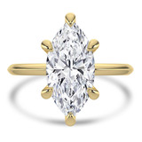 Marquise Lab Created Diamond Cathedral Knife Edge Solitaire Engagement Ring in Yellow Gold (MVSLG1426-Y)