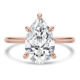Pear Lab Created Diamond Solitaire Engagement Ring in Rose Gold (MVSLG1430-R)
