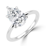 Pear Lab Created Diamond Solitaire Engagement Ring in White Gold (MVSLG1430-W)