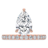 Pear Lab Created Diamond Offset Center Stone Solitaire with Accents Engagement Ring in Rose Gold (MVSLG1432-R)