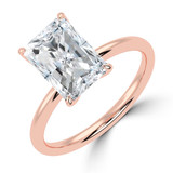 Radiant Lab Created Diamond Solitaire Engagement Ring in Rose Gold (MVSLG1434-R)