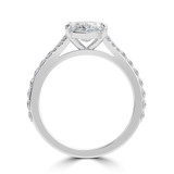 Marquise Lab Created Diamond Cathedral Split Shank Solitaire with Accents Engagement Ring in White Gold (MVSLG1450-W)