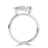 Pear Lab Created Diamond Horizontally Set Open Bridge Solitaire Engagement Ring in White Gold (MVSLG1455-W)