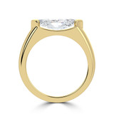 Marquise Lab Created Diamond Horizontally Tension Set Solitaire Engagement Ring in Yellow Gold (MVSLG1458-Y)