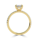 Marquise Lab Created Diamond Hidden Halo Solitaire with Accents Engagement Ring in Yellow Gold (MVSLG1462-Y)