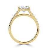 Pear Lab Created Diamond Cathedral Open Bridge Solitaire with Accents Engagement Ring in Yellow Gold (MVSLG1472-Y)