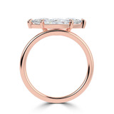Marquise Lab Created Diamond Offset Center Stone Open Bridge Solitaire Engagement Ring in Rose Gold (MVSLG1482-R)
