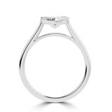 Marquise Lab Created Diamond Vintage Bezel Set Open Bridge Solitaire Engagement Ring in White Gold (MVSLG1484-W)
